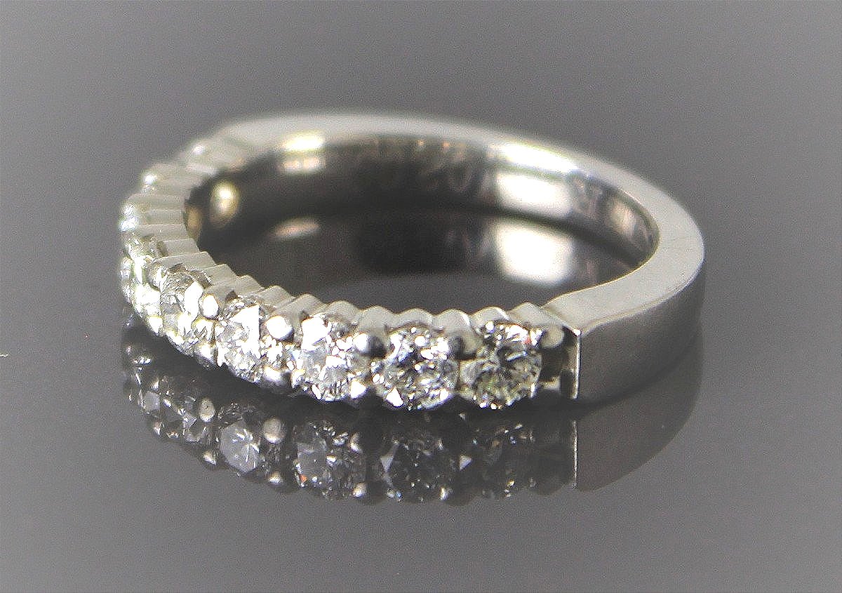 Platinum Wedding Band With Diamonds +/-0.90 Ct-photo-4