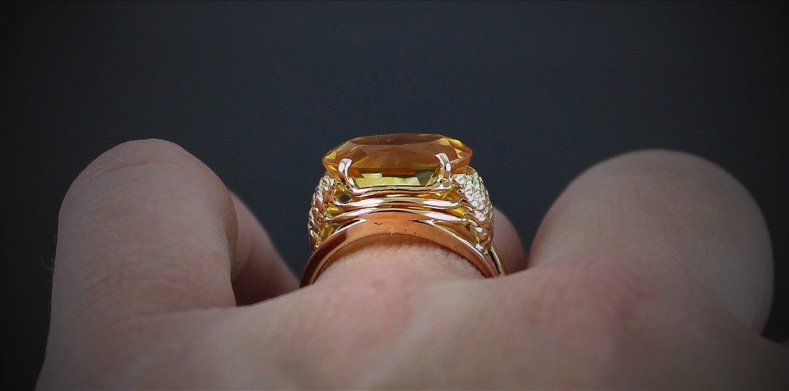 Gold And Citrine Ring-photo-3