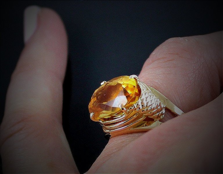 Gold And Citrine Ring-photo-4