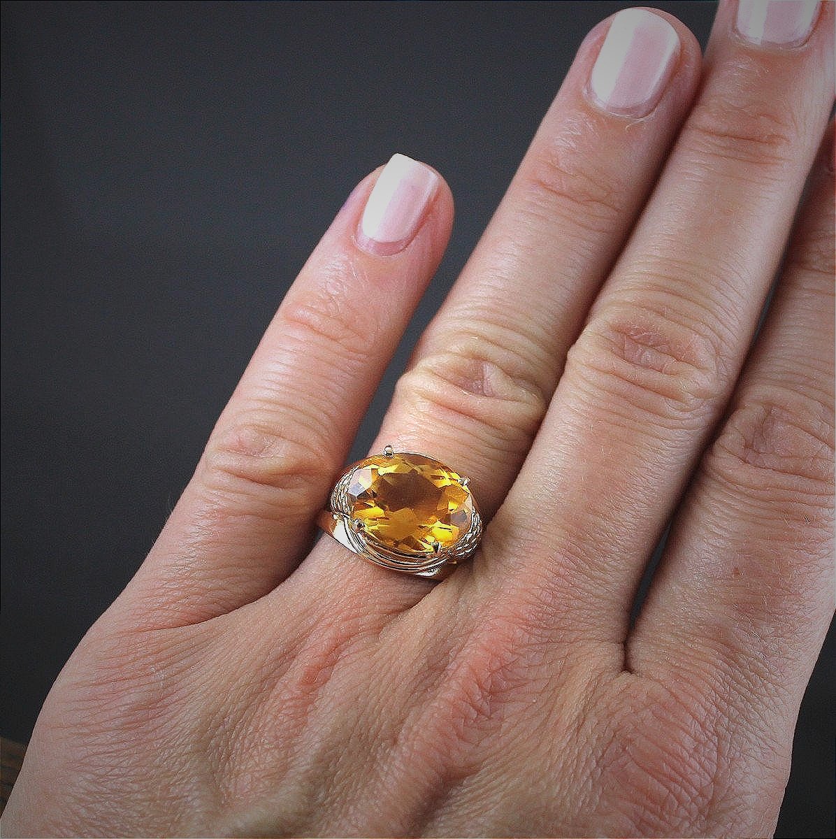 Gold And Citrine Ring-photo-1