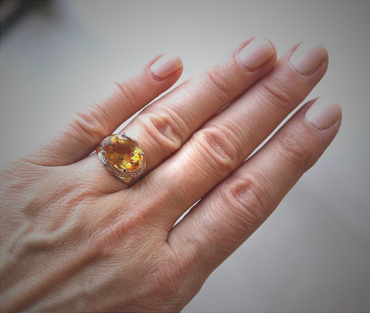 Gold And Citrine Ring-photo-3