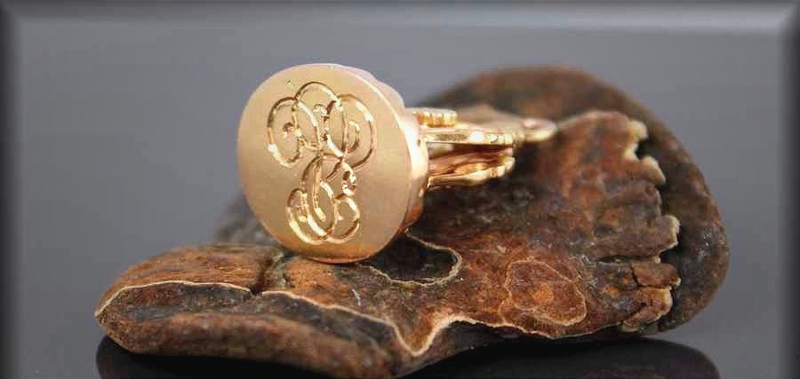 Pendentif - cachet or XIX eme-photo-2