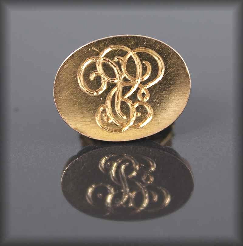 Pendentif - cachet or XIX eme-photo-3