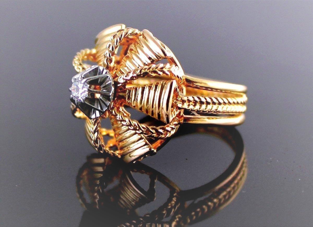 Bague or et diamants-photo-1