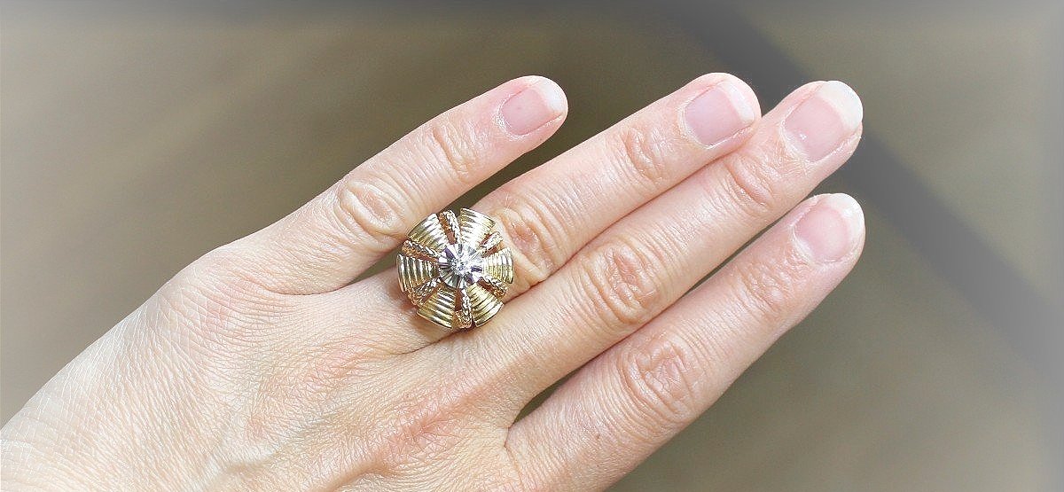 Bague or et diamants-photo-2