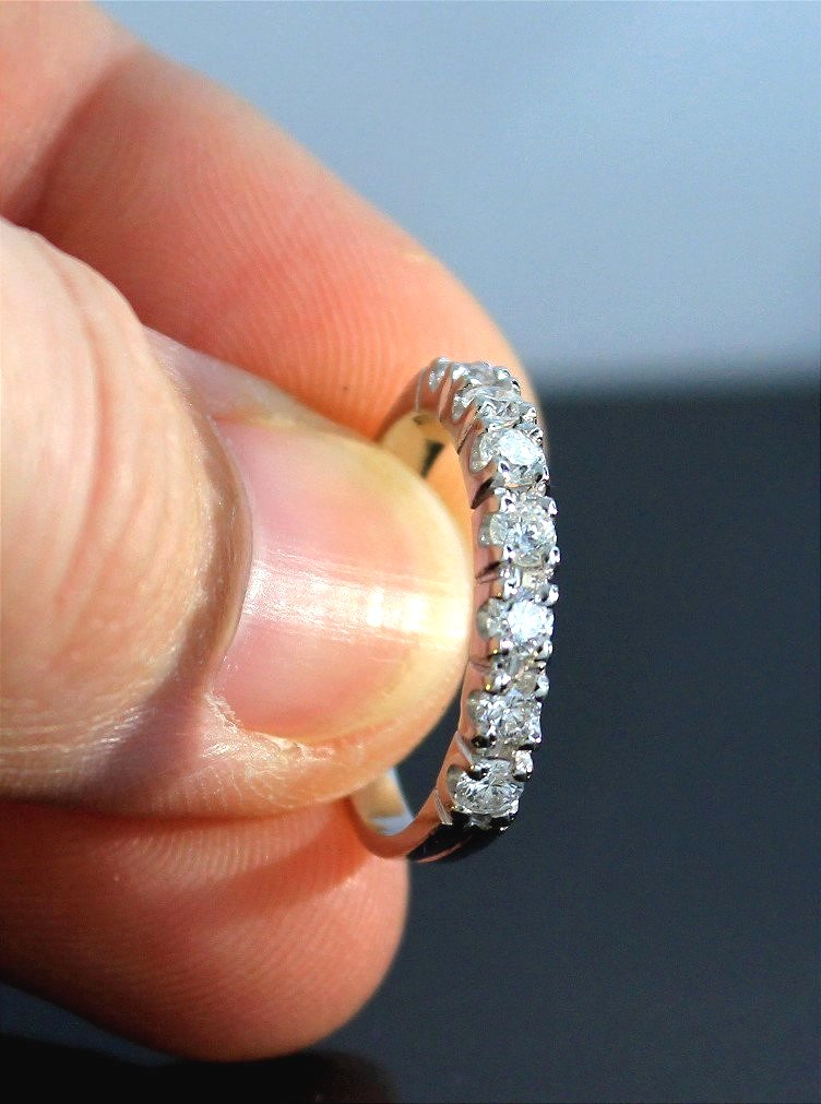 Half Wedding Band In Gold, Diamond +/- 0.45 Ct-photo-4