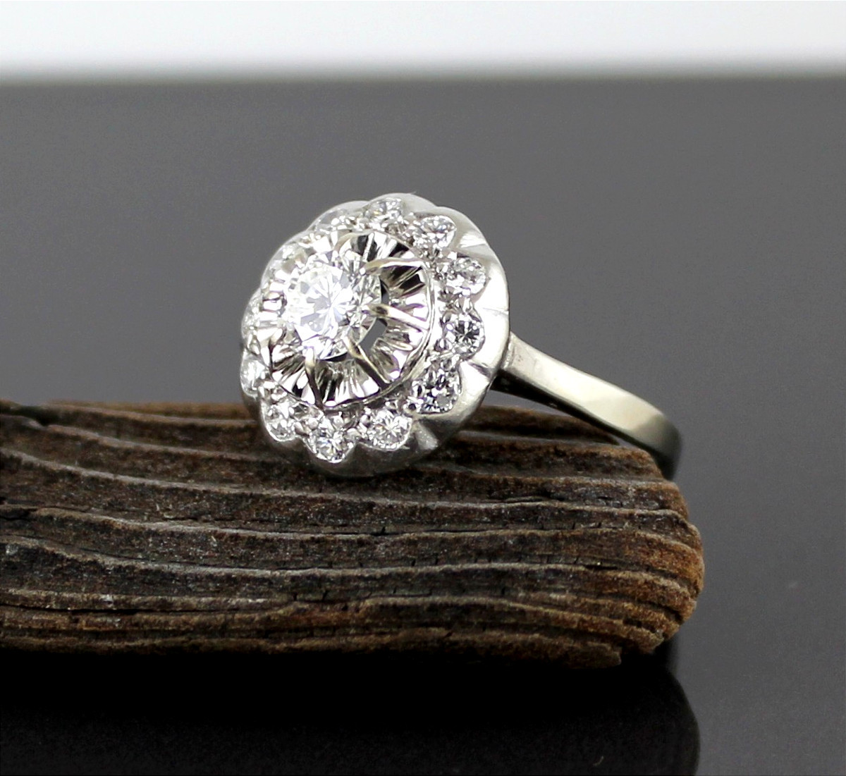 Gold And Diamonds Ring +/-0.87 Ct-photo-1