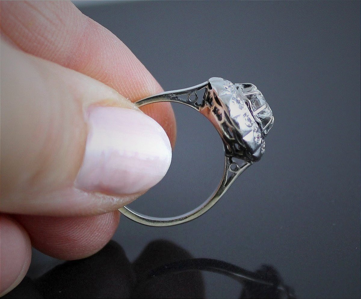 Gold And Diamonds Ring +/-0.87 Ct-photo-4