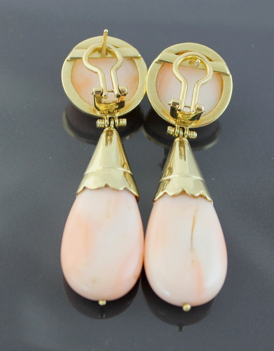 Gold And Coral Earrings-photo-1