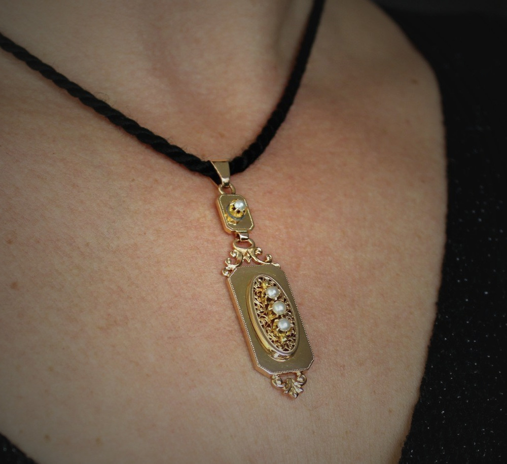 Gold Pendant - Napoléon III-photo-3