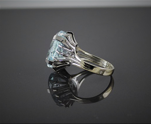 Gold And Aquamarine Ring-photo-4