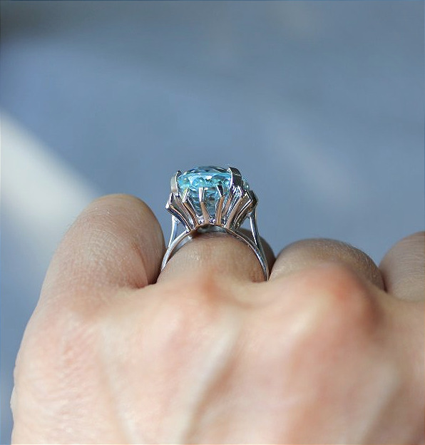 Gold And Aquamarine Ring-photo-5