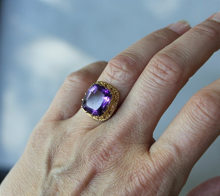 Gold And Amethyst Ring-photo-3