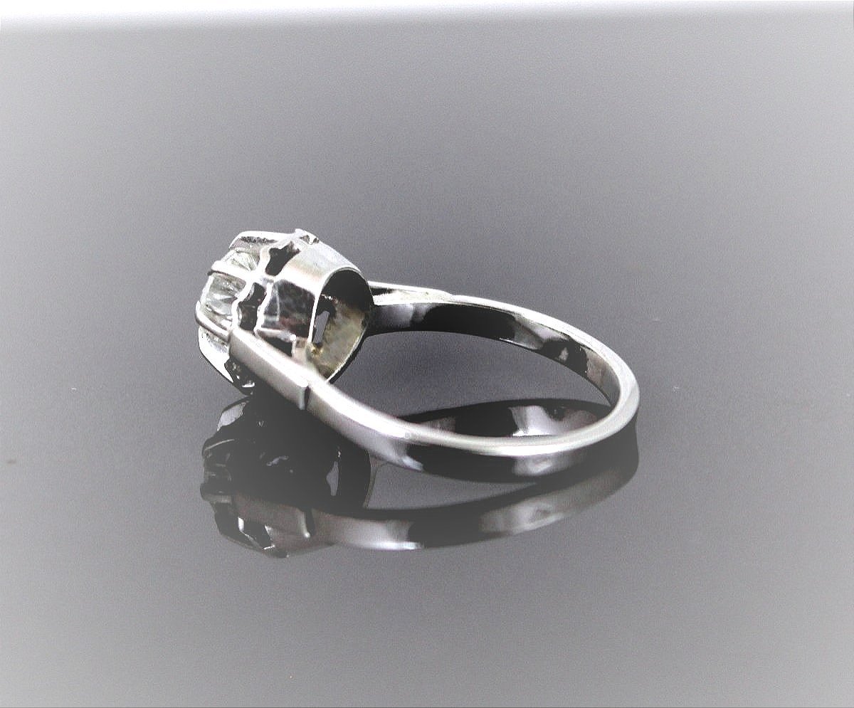 Solitaire or et platine - diamant +/-0.62 ct-photo-3