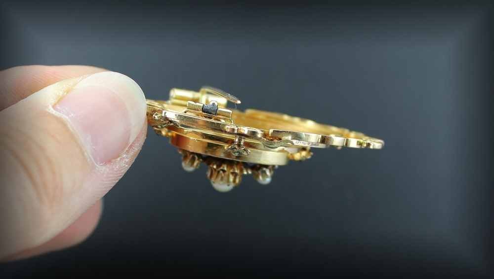 Pendant - Napoleon III Gold Brooch-photo-2