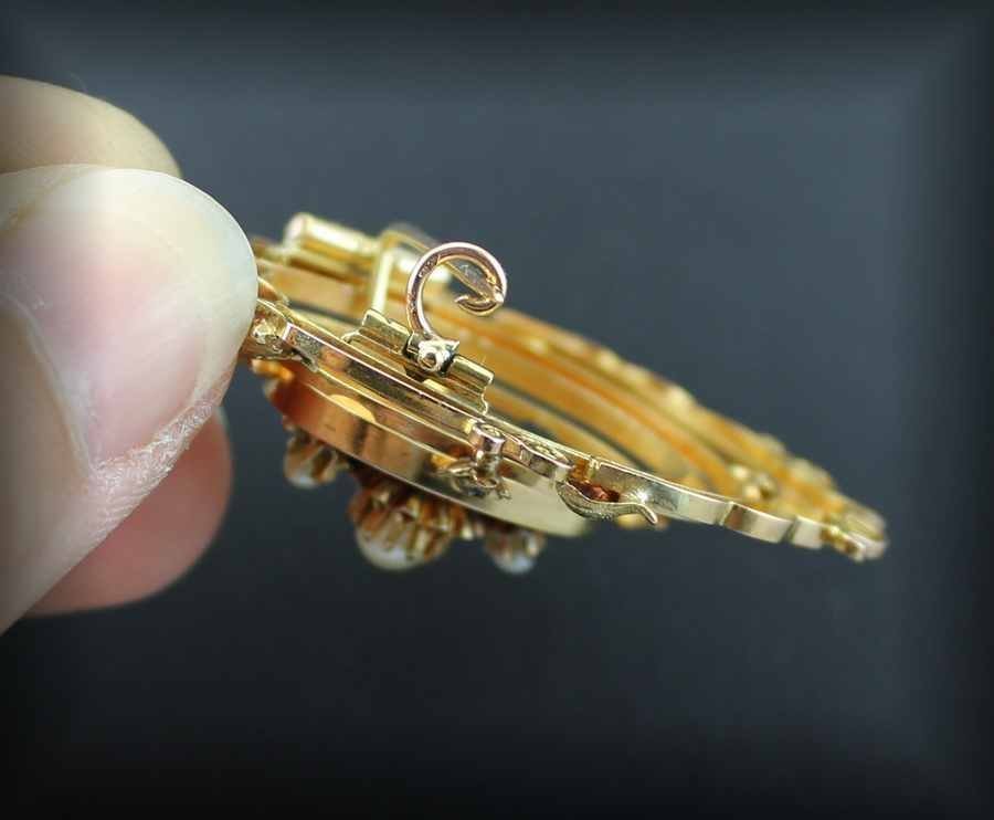 Pendant - Napoleon III Gold Brooch-photo-5