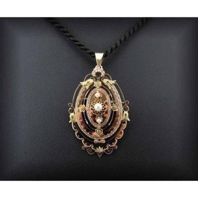 Pendant - Napoleon III Gold Brooch-photo-6