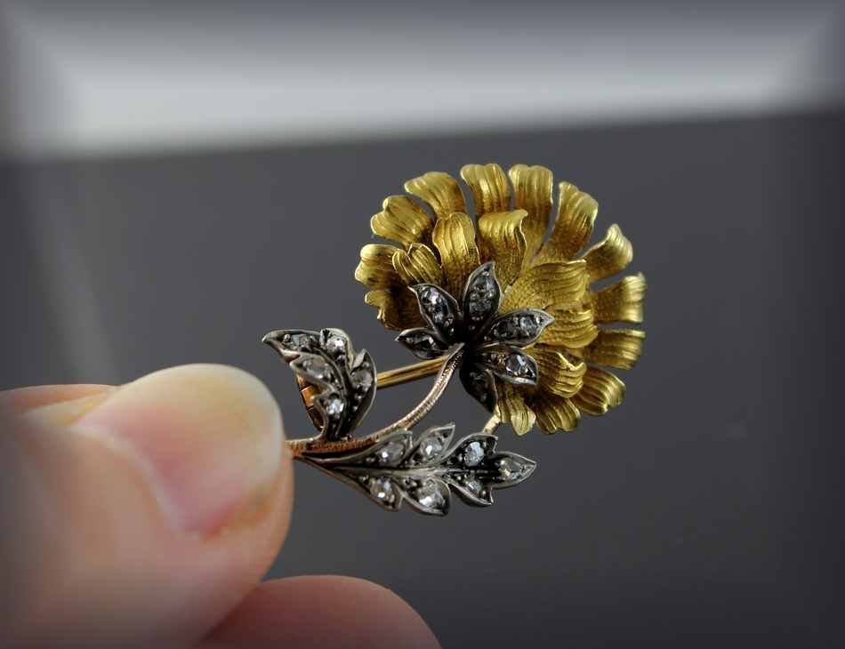Broche 19 ème En Or-photo-2