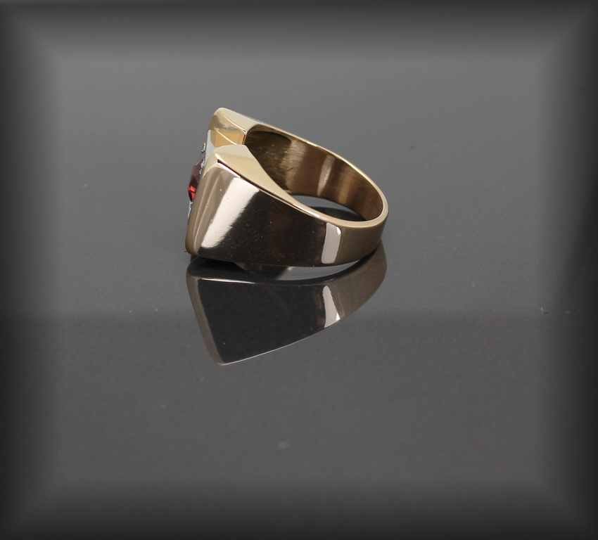 Bague Tank Or Et Grenat-photo-4