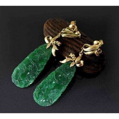 Boucles Or Et Jade-photo-3