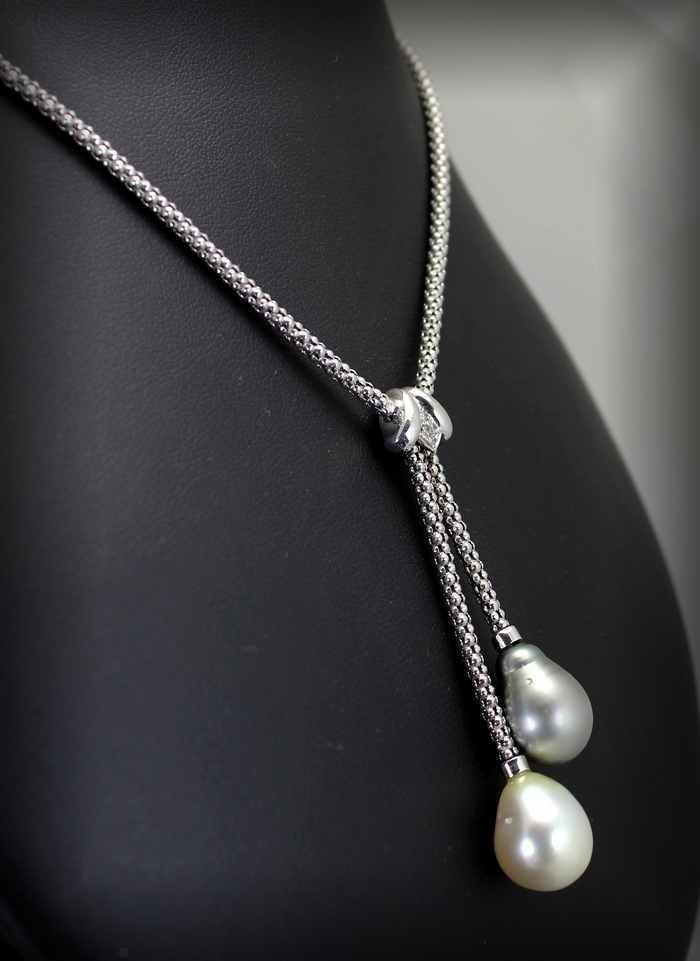 Collier Or -Importante Perle De Tahiti Et Mers Du Sud- (15 mm x12 mm)-photo-2