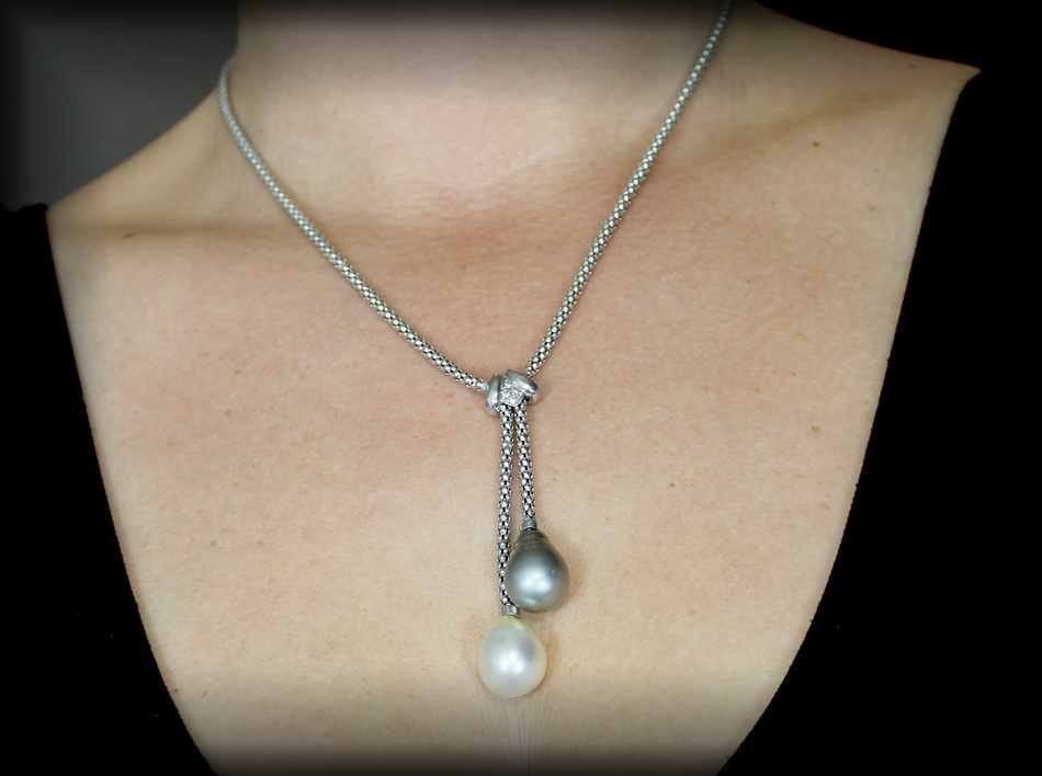 Collier Or -Importante Perle De Tahiti Et Mers Du Sud- (15 mm x12 mm)-photo-1