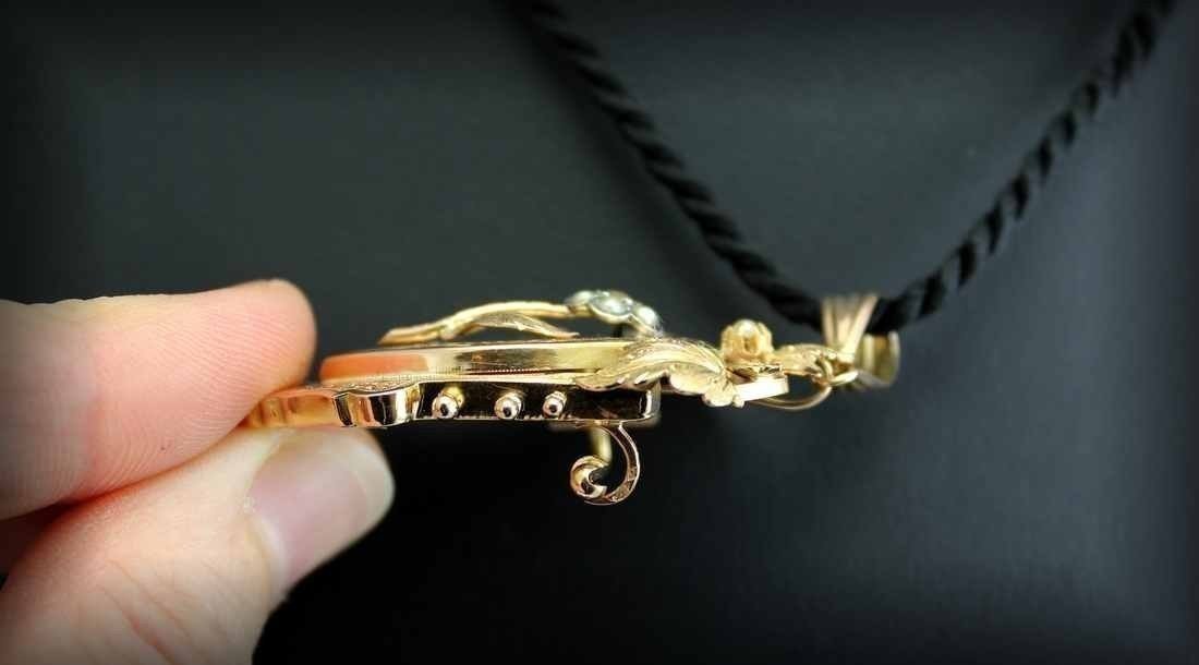 Pendentif - Broche Or - Napoléon III-photo-3