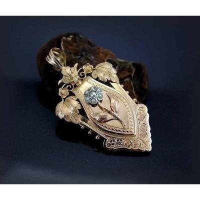Pendentif - Broche Or - Napoléon III-photo-4