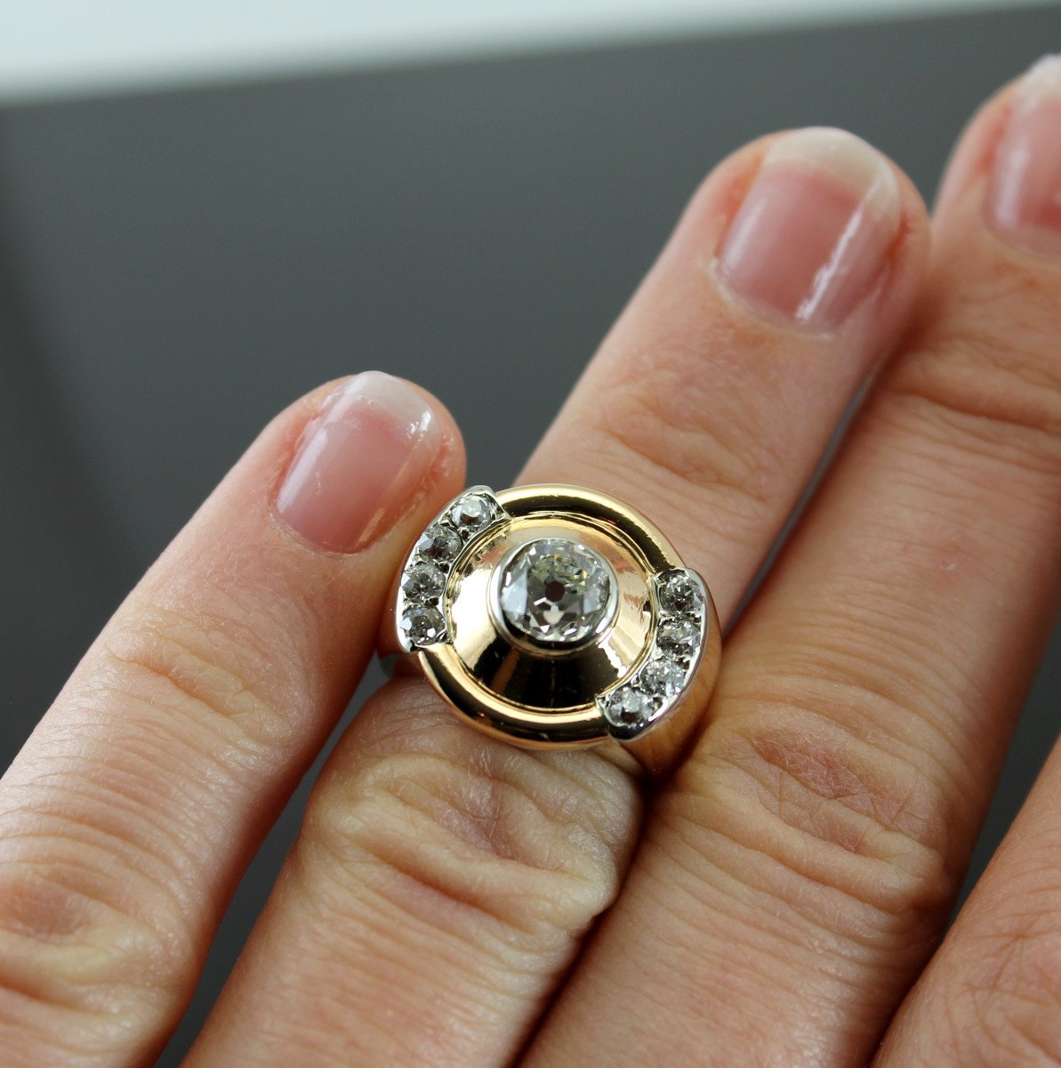 Bague or et  Diamants-photo-4