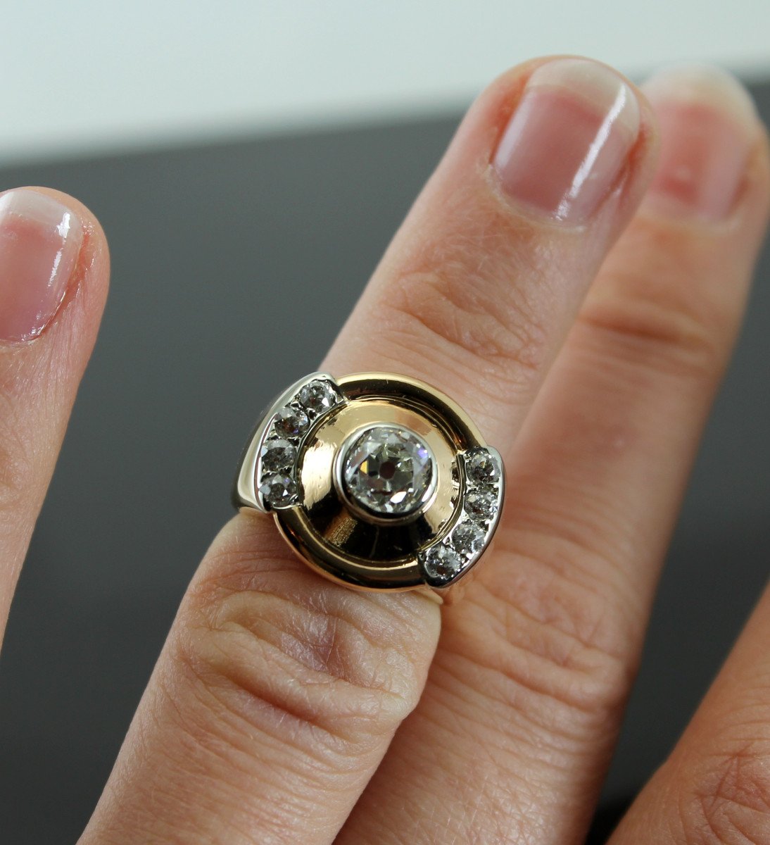 Bague or et  Diamants-photo-1