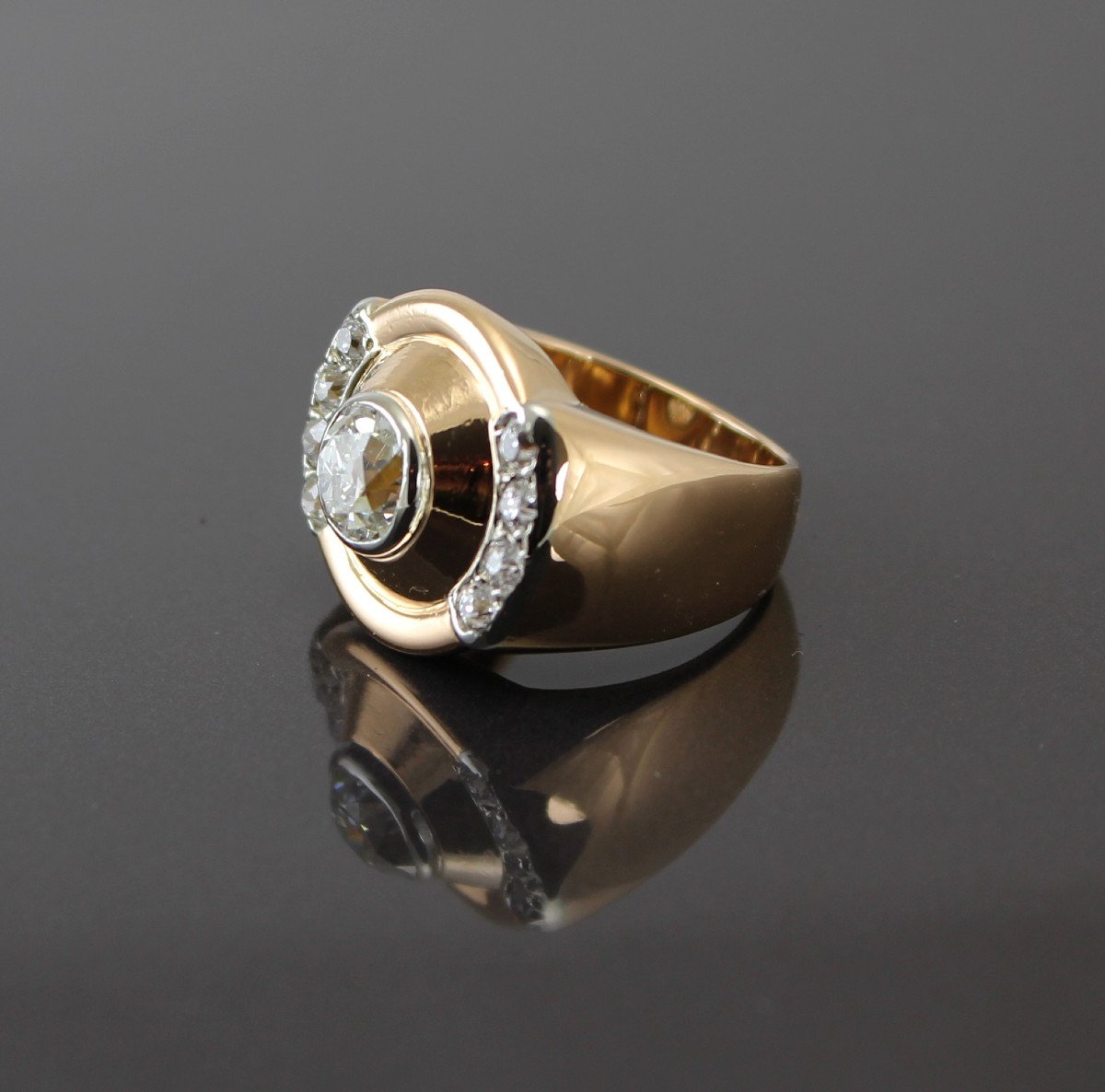 Bague or et  Diamants-photo-3
