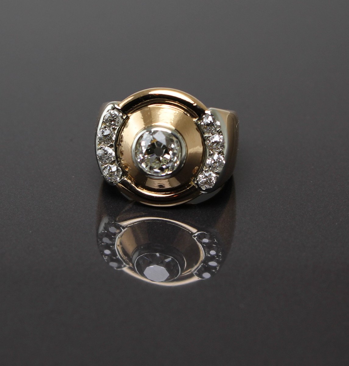 Bague or et  Diamants-photo-4