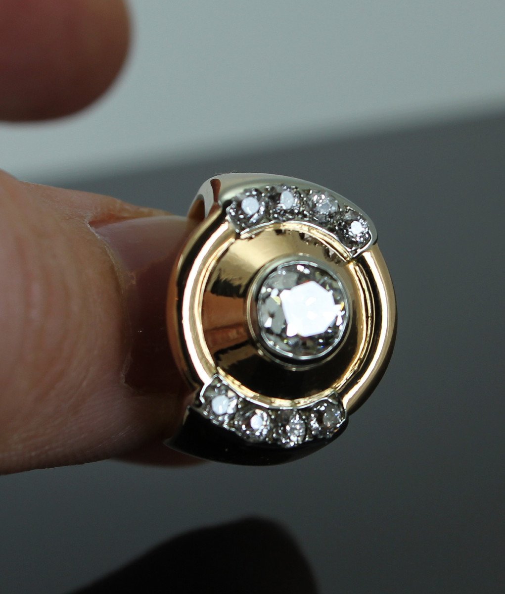 Bague or et  Diamants-photo-8
