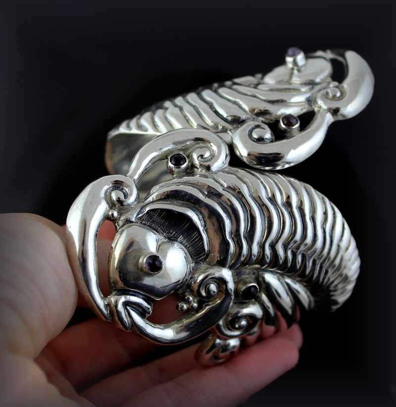 Silver Bracelet Signed 1935/1945-photo-3