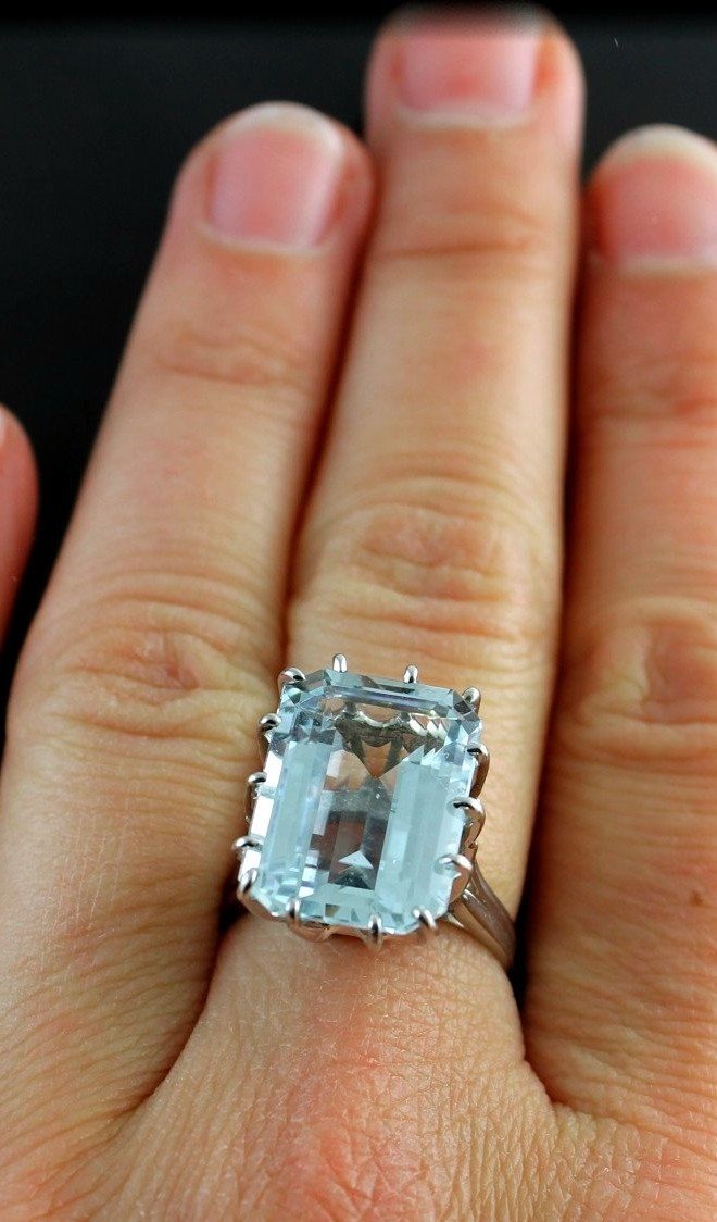Gold And Aquamarine Ring-photo-6