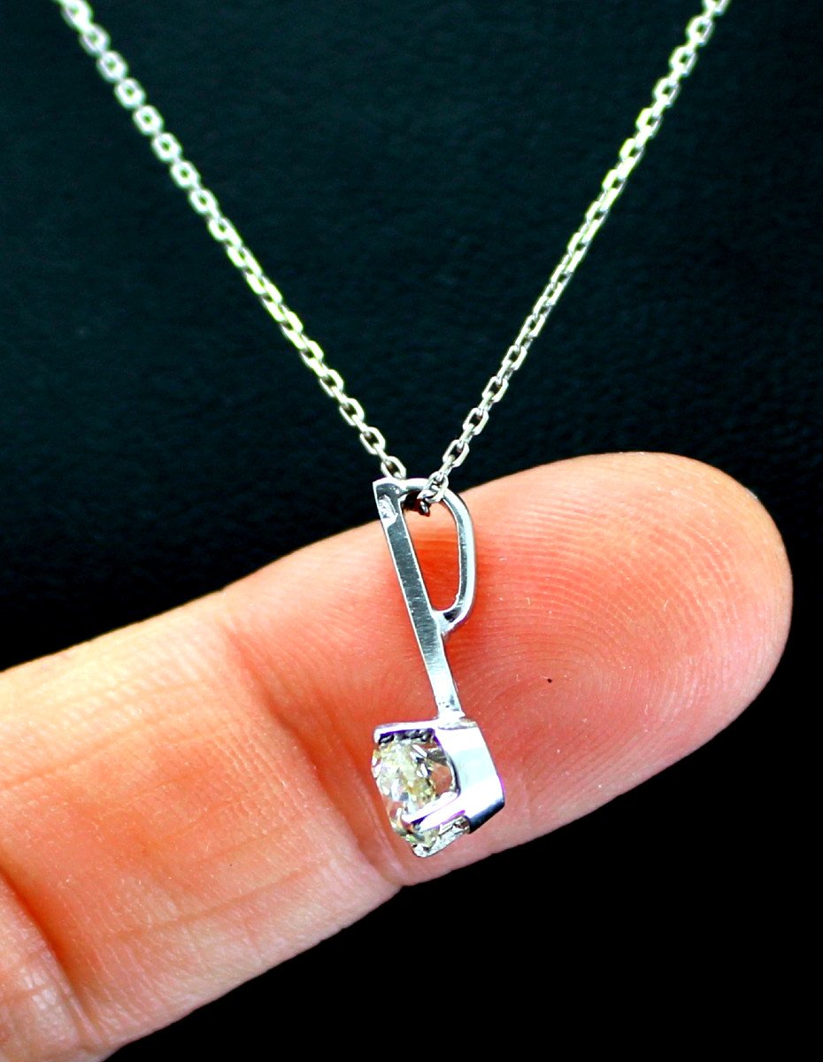 Pendant White Gold And Diamond +/- 0.52 Ct-photo-3