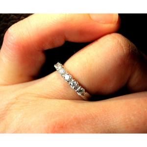 Half Wedding Ring Gold And Diamonds +/-0.45 Ct 