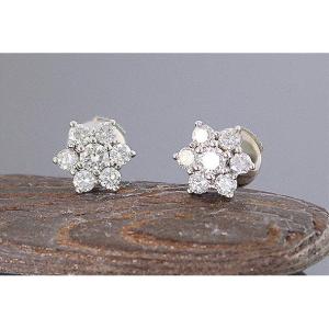 Gold Earrings, Diamonds (+/-0.94 Ct) - Alpa System