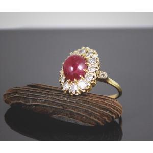 Gold, Ruby And Diamond Ring