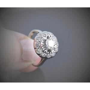 Gold And Diamonds Ring +/-0.87 Ct