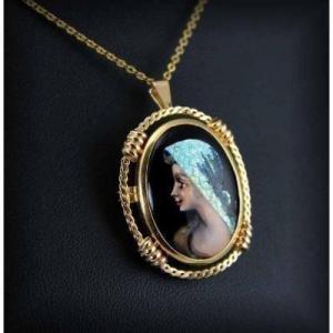 Gold Pendant - Enamels