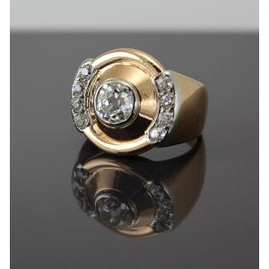 Bague or et  Diamants