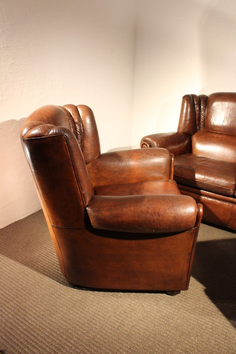 1950s English Leather Lounge-photo-2