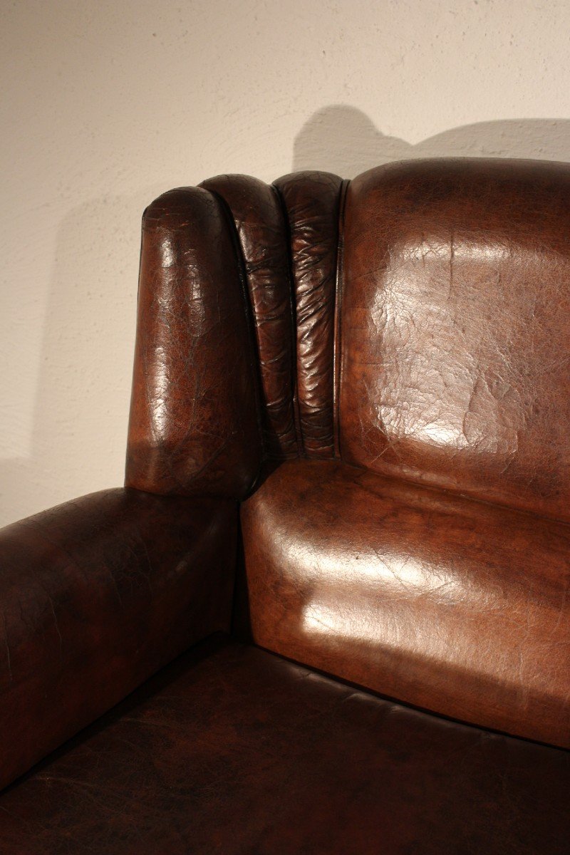 1950s English Leather Lounge-photo-4