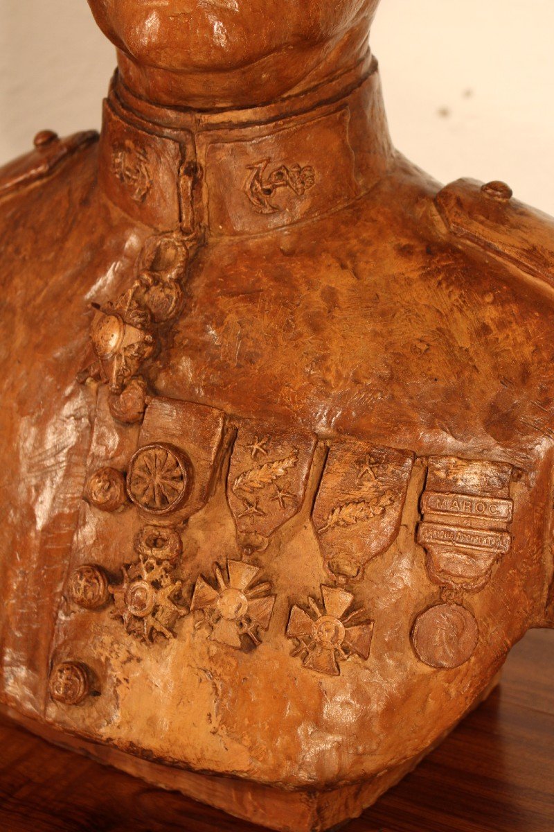 Terracotta Bust Of General Le Meut-photo-4