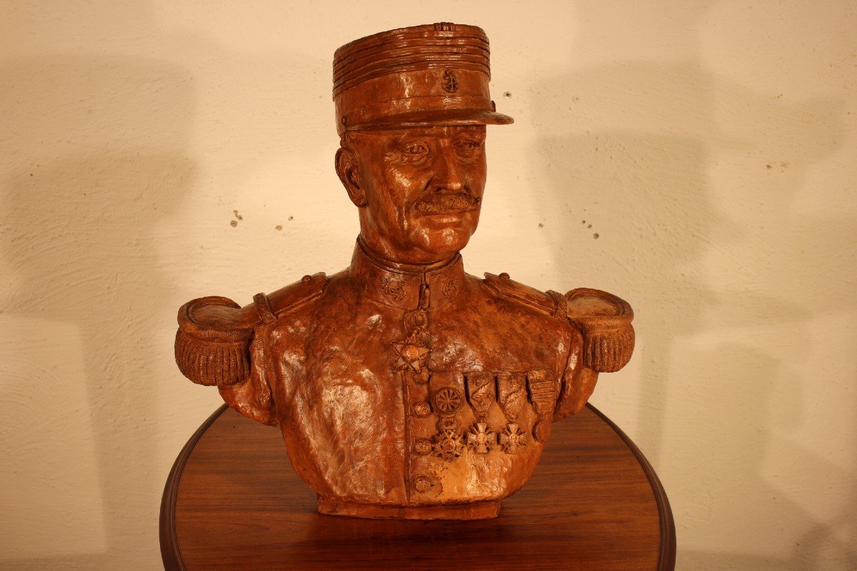 Terracotta Bust Of General Le Meut