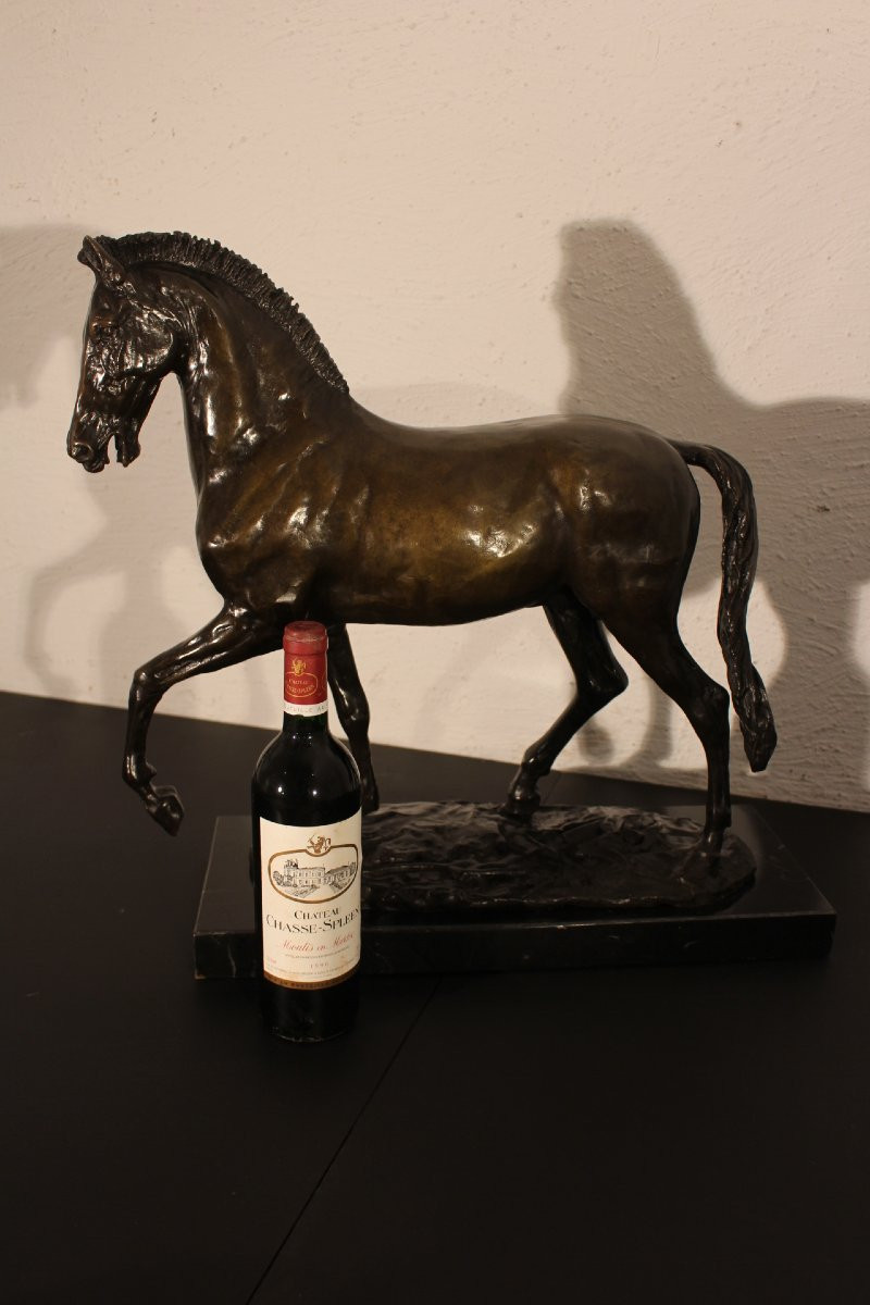 Cheval en bronze 19e siècle-photo-2