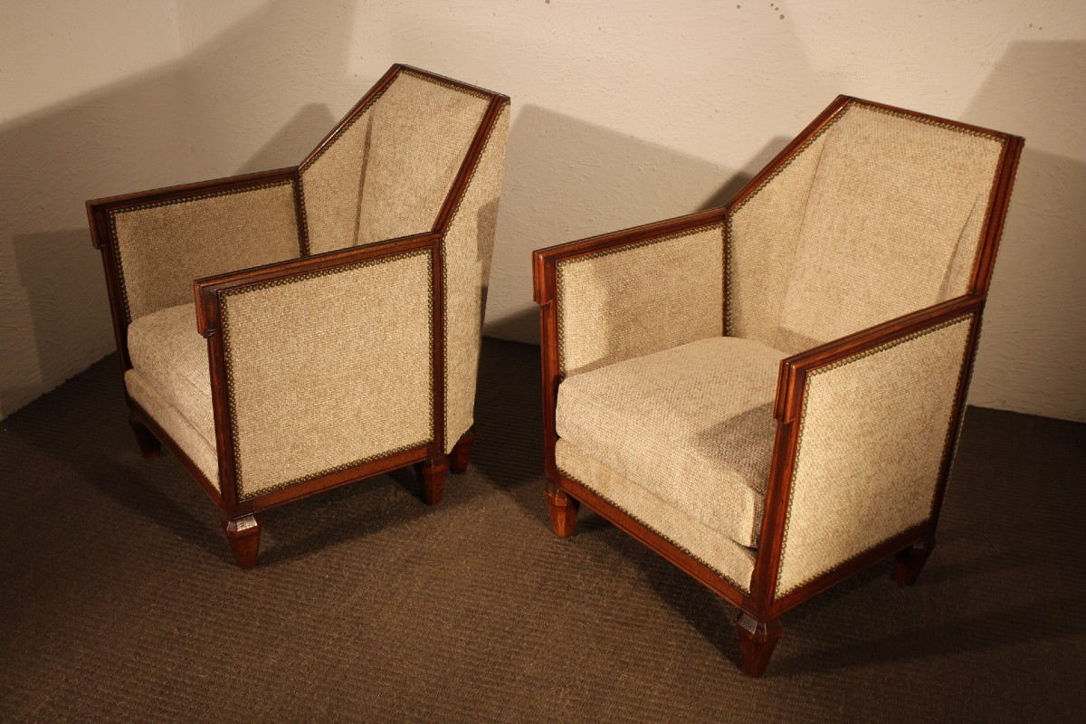  Paire de fauteuils art déco