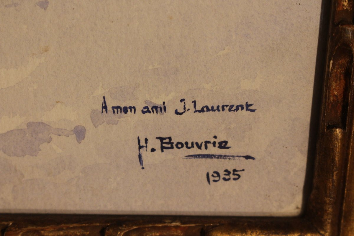 Watercolor By H. Bouvrie-photo-4