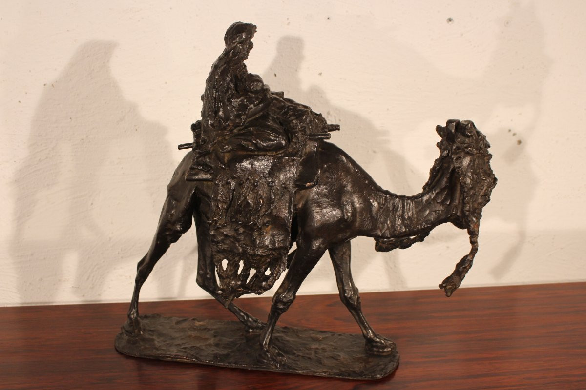  Orientalist Bronze By Ernesto Bazzaro-photo-3